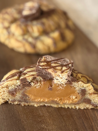 Peanut Caramel Stuffed Cookies